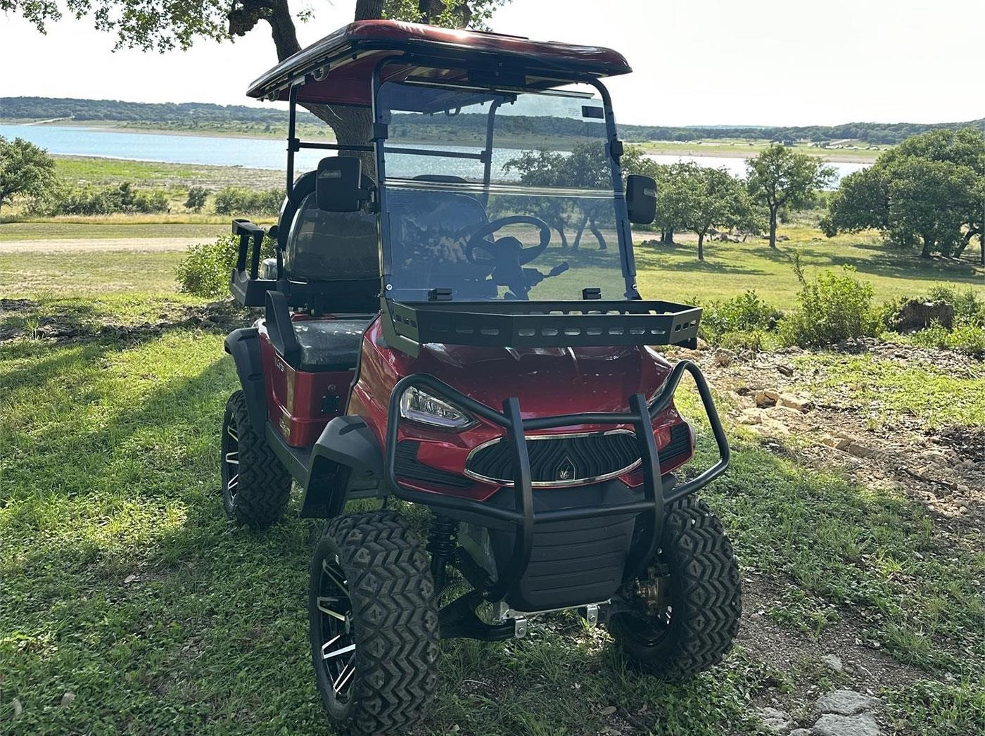 Red golf cart